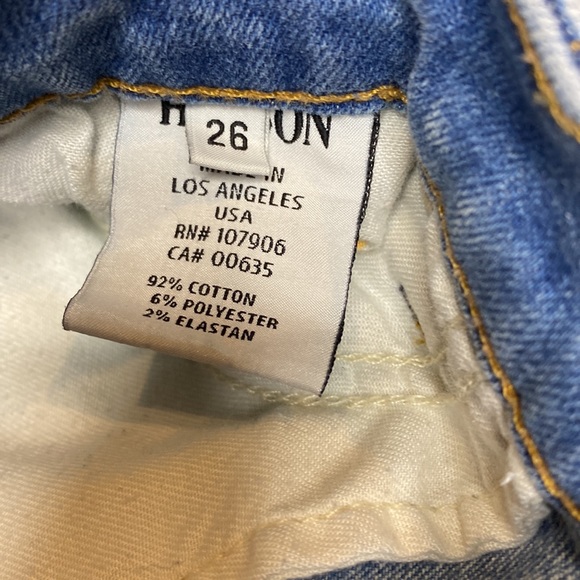 Hudson Leigh Boyfriend Fit Distressed Mid Rise Button Fly Jeans Light Wash | 26 - Picture 10 of 15